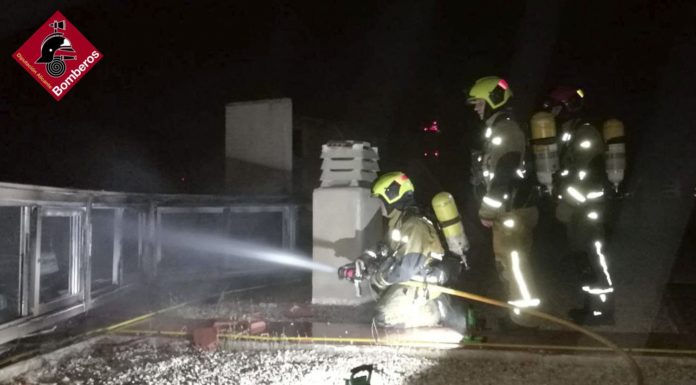 Lightning strikes Benidorm high-rise