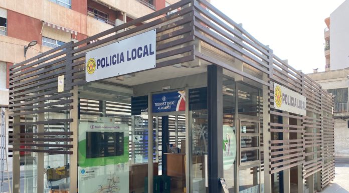 Police in the plaza