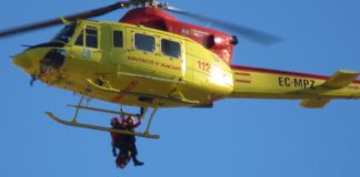 Climber rescued by helicopter