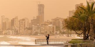 Sahara dust blows in